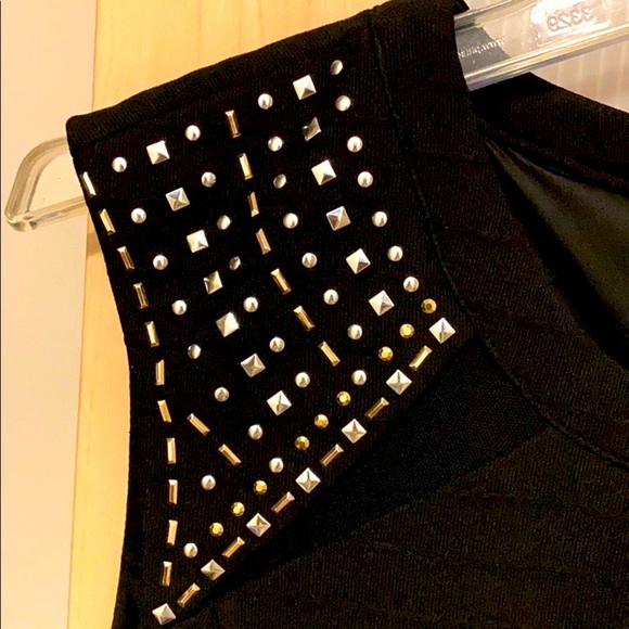 SEXY! GUESS Black Dress EMBELLISHED  PEEKABOO - Picture 8 of 8